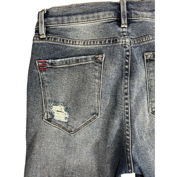 Urban Outfitters BDG Jeans Womens 2 Crop Twig High Rise Blue Distressed Raw Hem - Picture 5 of 14